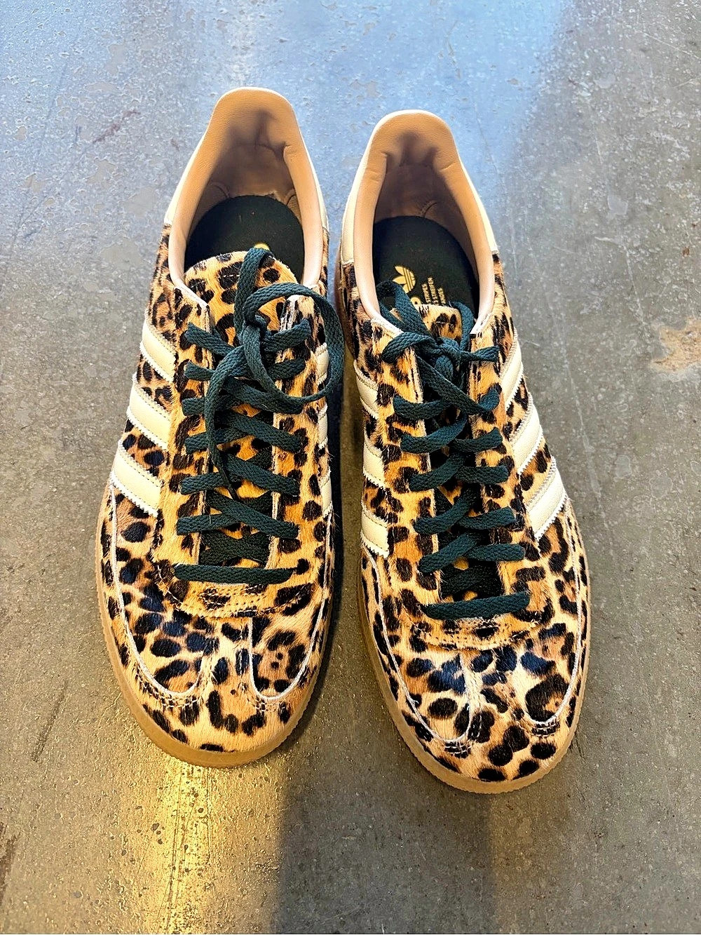 ADIDAS SAMBA OG LEOPARD PRINT PONY HAIR SNEAKERS